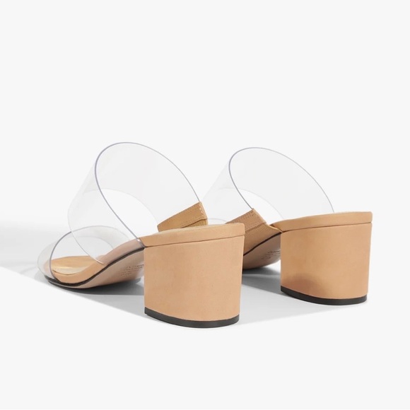 Schutz Victorie Vinyl Block Heels Slide Sandals - Picture 5 of 16